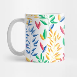 Colorful floral leaves pattern Mug